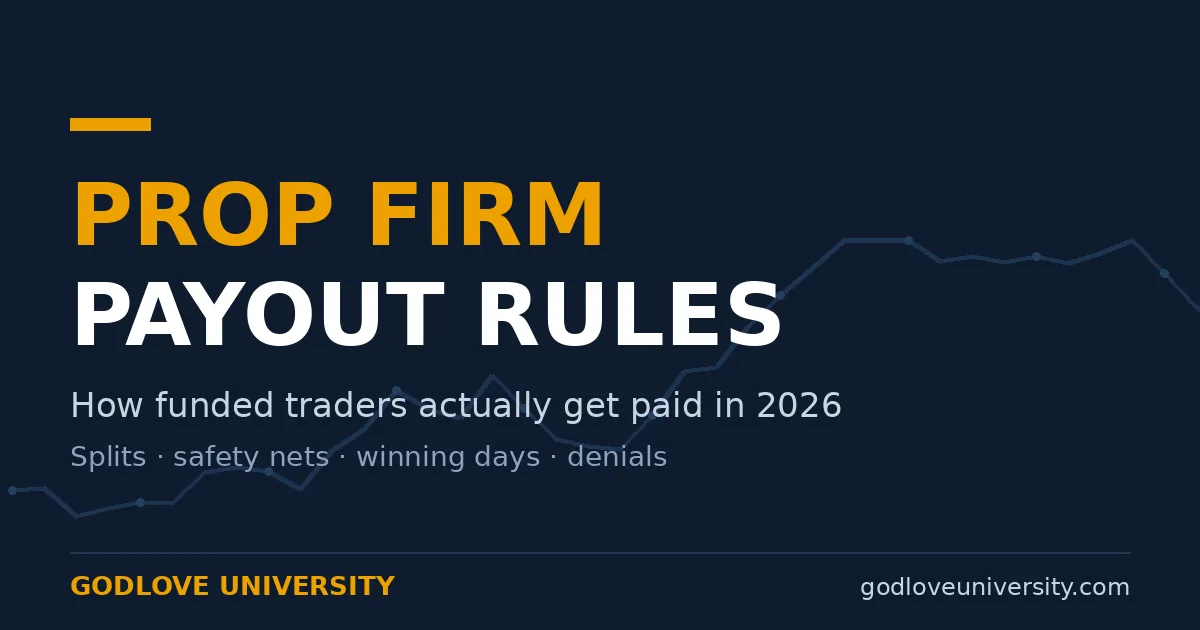 Prop firm payout rules 2026 — how funded traders actually get paid, Godlove University